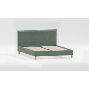 Zelená čalouněná dvoulůžková postel s roštem 180x200 cm Tina – Ropez